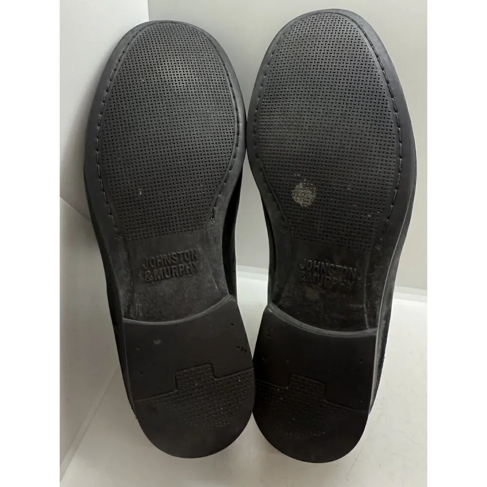 Johnston Murphy Cresswell 20 8471 Black Sheepskin Leather Men's Loafers Size 8M